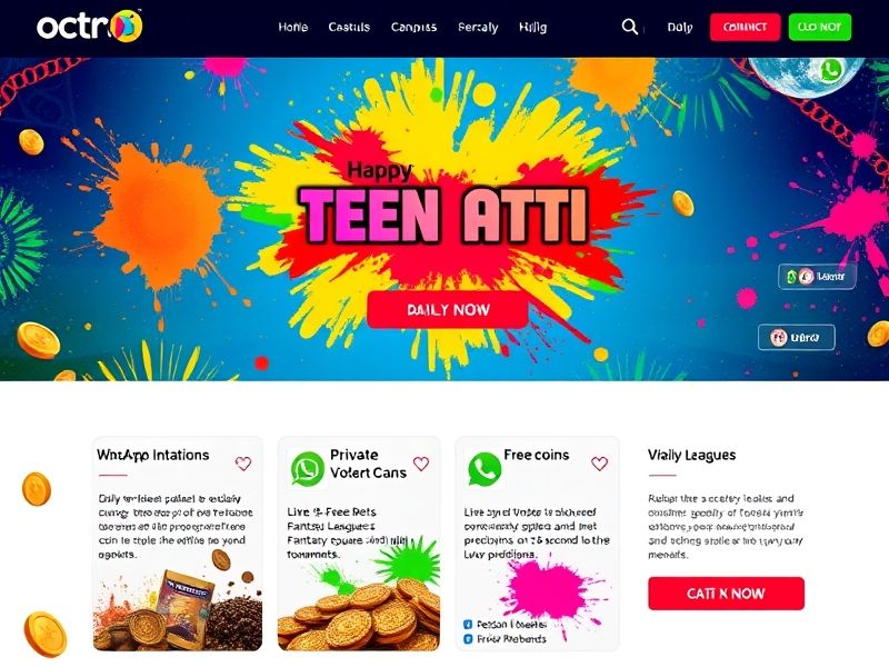 Play the original Octro Teen Patti with turbo modes and daily jackpots. Fast-paced action!